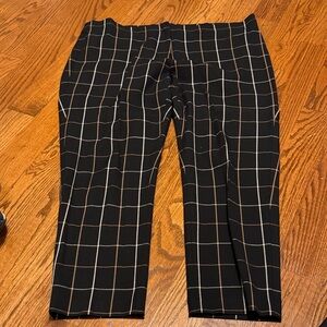 J Jill premium stretch windowpane plaid dress crop ankle pants
